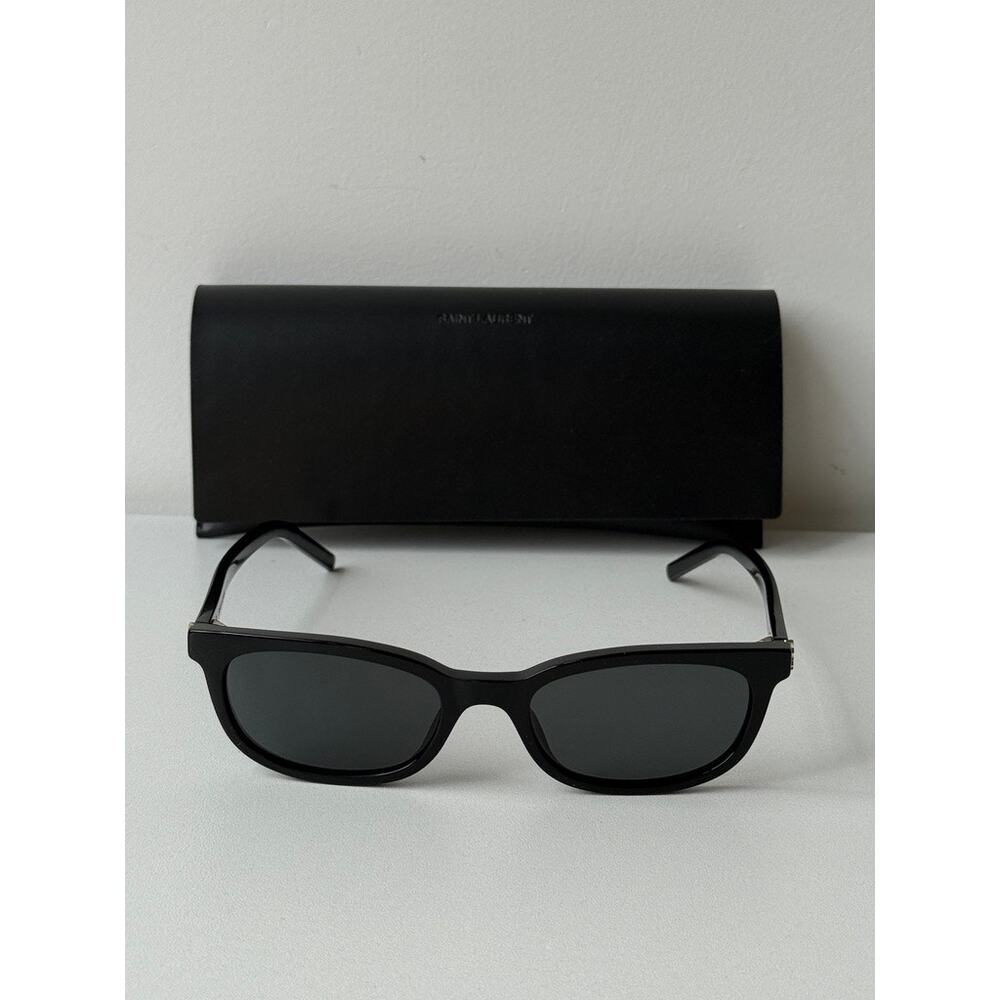 NEW Saint Laurent SL M160 Black Slim Unisex Sunglasses $580 - Picture 4 of 7